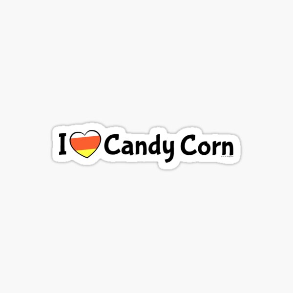 I Love Candy Corn Sticker