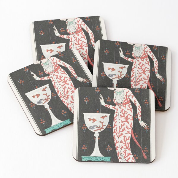 Artikelvorschau, Koi Fish Lady George Barbier Modeteller entworfen und verkauft von Old Soul Vintage .
