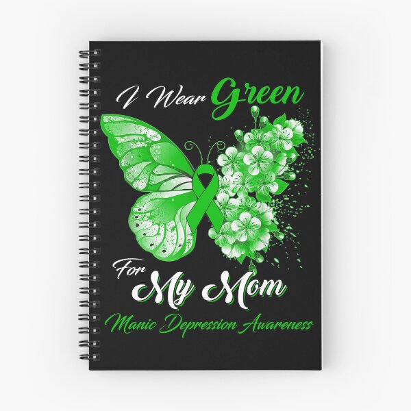 Item preview, I Wear Green For My Mom Manic Depression Awareness Butterfly Ribbon Gifts designed and sold by Adropine.