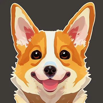 Artwork thumbnail, Smiling Corgi by ThinkFun! Design