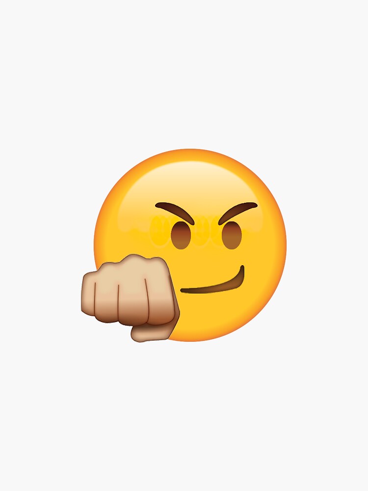 "Fist Bump Secret Emoji funny meme" Sticker for Sale by
