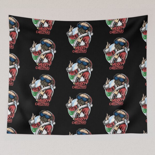 Item preview, Christmas Hipster Pug with Sunglasses designed and sold by AwakenedSoul.
