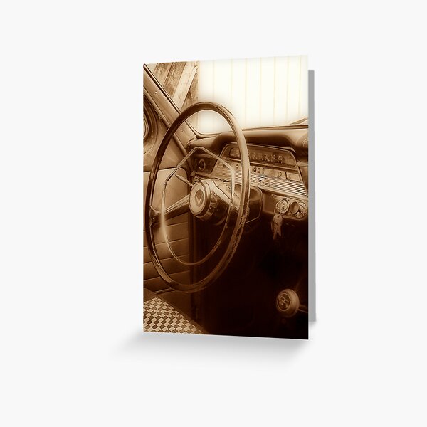 Inside old Volvo Greeting Card