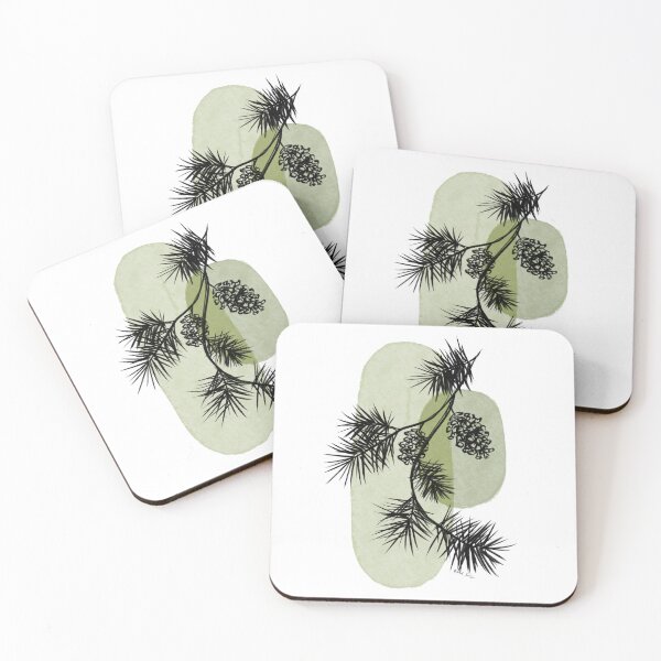 Item preview, Minimalist Pine - Simple Botanical Drawing with Green Shapes designed and sold by rachelhirst.