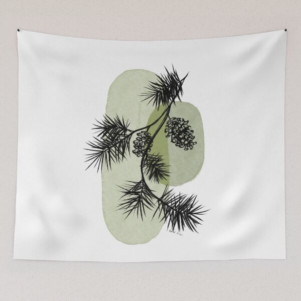 Item preview, Minimalist Pine - Simple Botanical Drawing with Green Shapes designed and sold by rachelhirst.