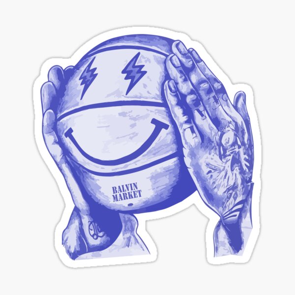 J Balvin Merch Manos de pelota electro Jbalvin Pegatina