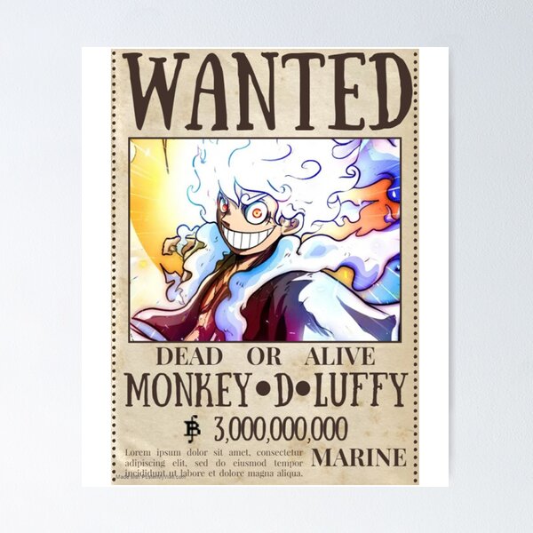 One Piece - Framed Manga TV Poster (Wanted: Monkey D. Luffy) (Size