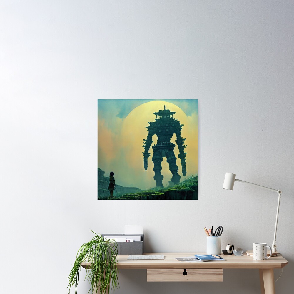 Shadow Of The Colossus Inspired Art Painting - AI Generated Art Poster for  Sale by Vault256