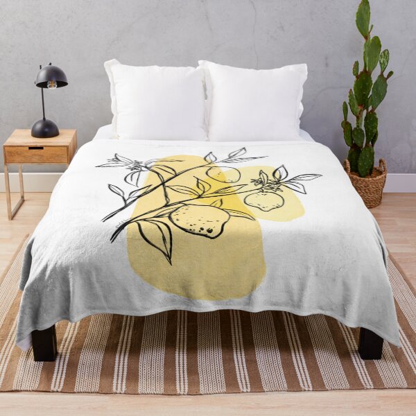 Item preview, Minimalist Lemon - Simple Botanical Drawing with Yellow Shapes designed and sold by rachelhirst.