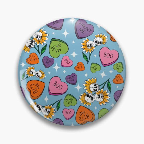 Item preview, Spooky candy hearts pattern designed and sold by Jesanns.