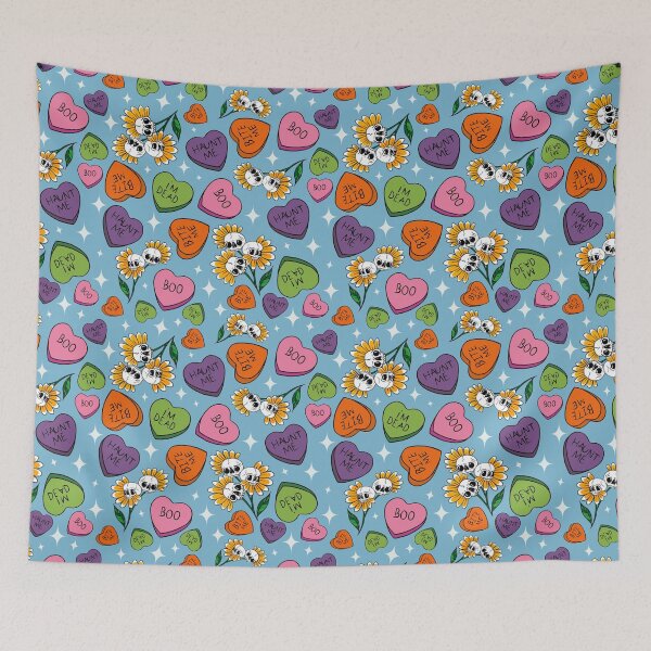 Item preview, Spooky candy hearts pattern designed and sold by Jesanns.