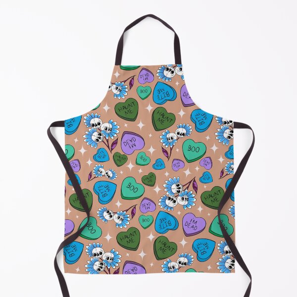 Item preview, Spooky candy hearts pattern - greens and blues designed and sold by Jesanns.