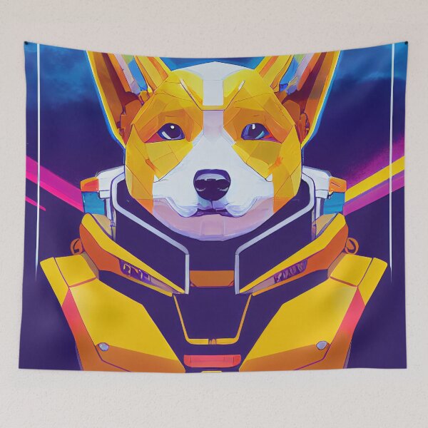 Item preview, Awesome Corgi as retro anime designed and sold by Studiowatermars.