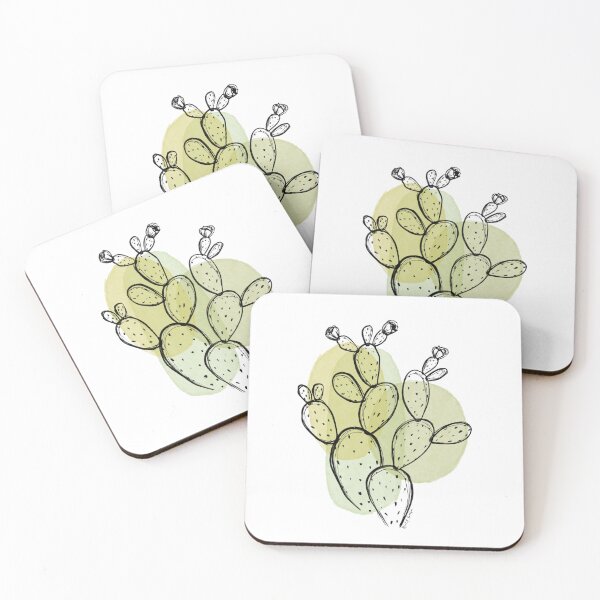 Item preview, Minimalist Prickly Pear Cactus - Simple Botanical Drawing with Green Shapes designed and sold by rachelhirst.