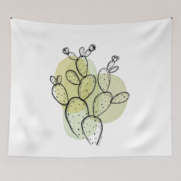 Item preview, Minimalist Prickly Pear Cactus - Simple Botanical Drawing with Green Shapes designed and sold by rachelhirst.