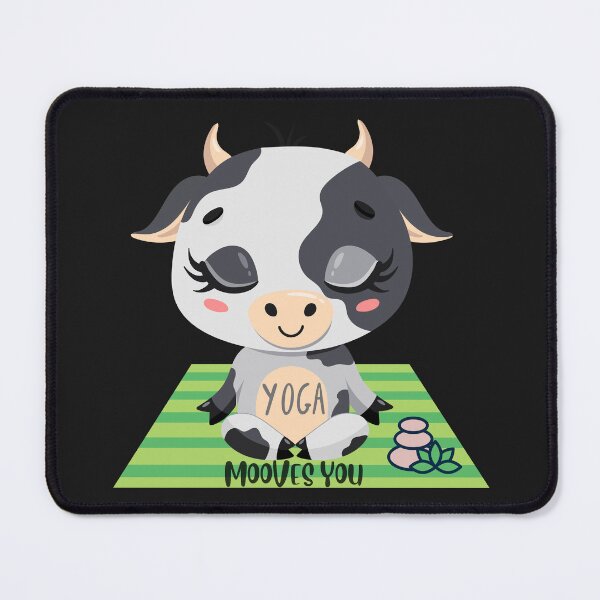 Item preview, Baby Calf  Cow Yoga Pose Mooves You for the farm animal lovers and yoga lovers you know designed and sold by tranquilbeach.