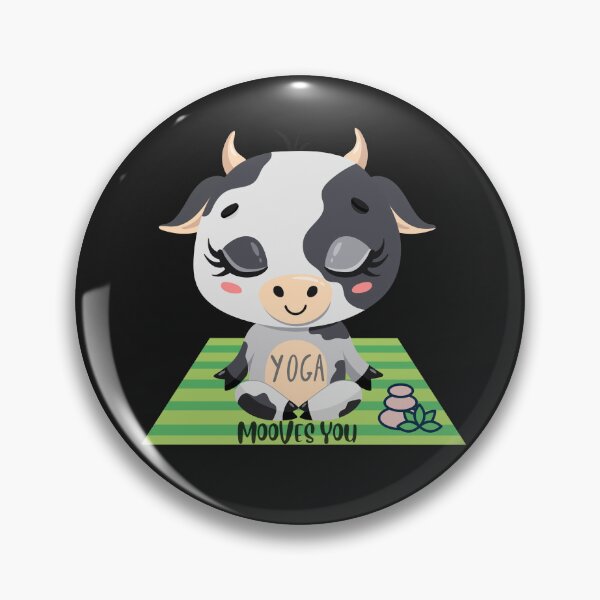 Item preview, Baby Calf  Cow Yoga Pose Mooves You for the farm animal lovers and yoga lovers you know designed and sold by tranquilbeach.