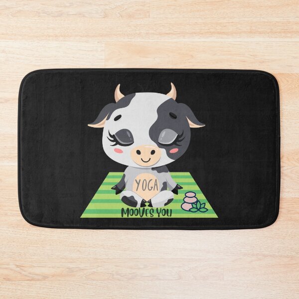 Item preview, Baby Calf  Cow Yoga Pose Mooves You for the farm animal lovers and yoga lovers you know designed and sold by tranquilbeach.