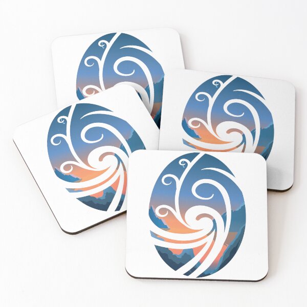 Item preview, Setting Sun Reflection Koru Symbol designed and sold by damonasplace.