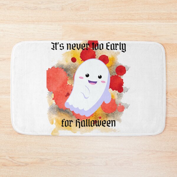 Item preview, It's never too early for Halloween - Smily Ghost abstract background gray, yellow, Blood spots - Ghost lover - Halloween Lover - Halloween Costume designed and sold by Mechanical-Artt.