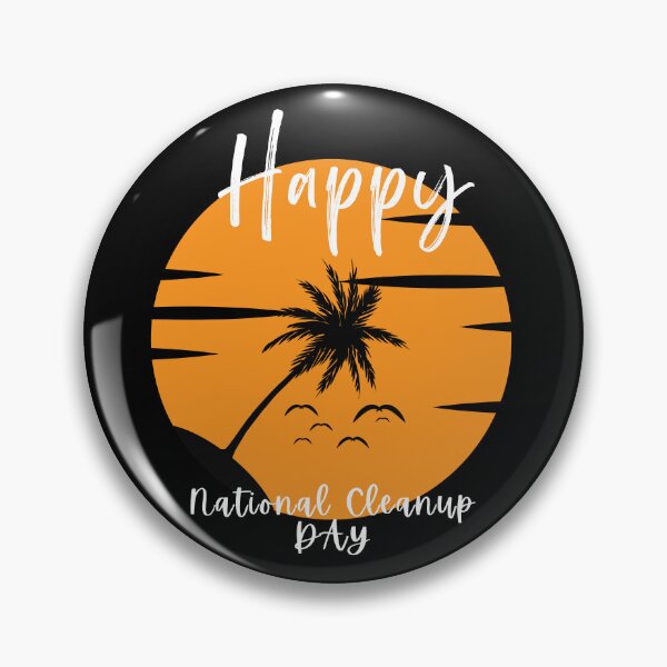 Item preview,  World national cleanup day, vibrant cool black white and orange illustration. designed and sold by Coolclassy.