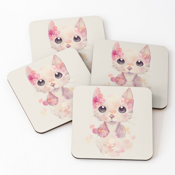 Item preview, Cute Kitty with Flowers designed and sold by TheLovelyPets.
