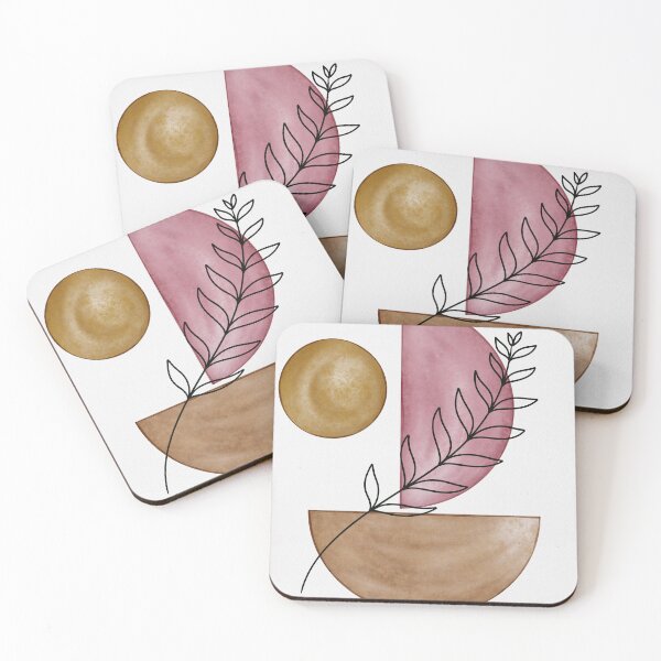 Item preview, Pink and Gold Modern Floral  designed and sold by TeraLynne.
