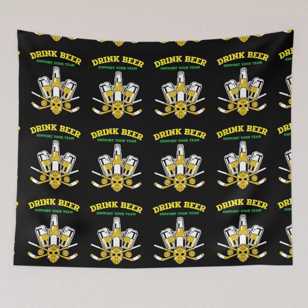 Item preview, DRINK BEER AND SUPPORT YOUR TEAM - HOCKEY designed and sold by MJ96-PRO.