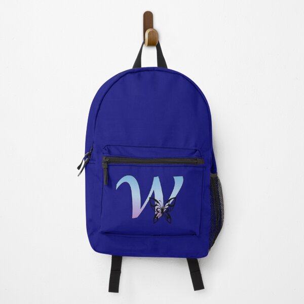 Item preview, Butterfly Silhouette on Monogram Lower Case w Gradient Blue Purple designed and sold by AliCatOriginals.