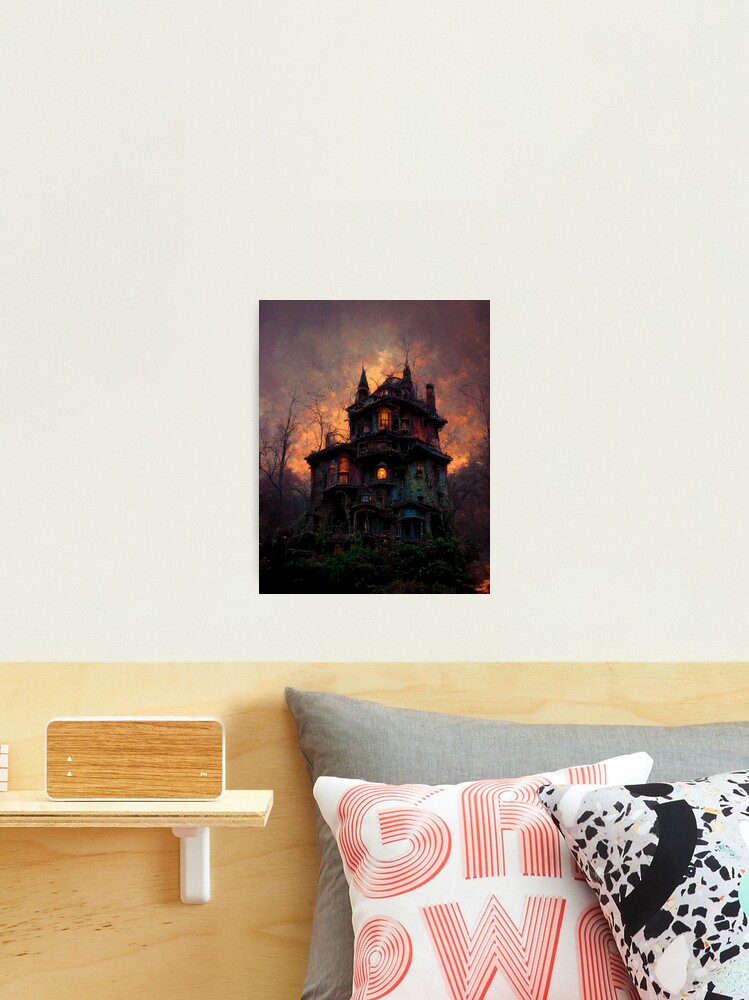 Lighted Halloween Decorative Throw Pillow - Haunted House