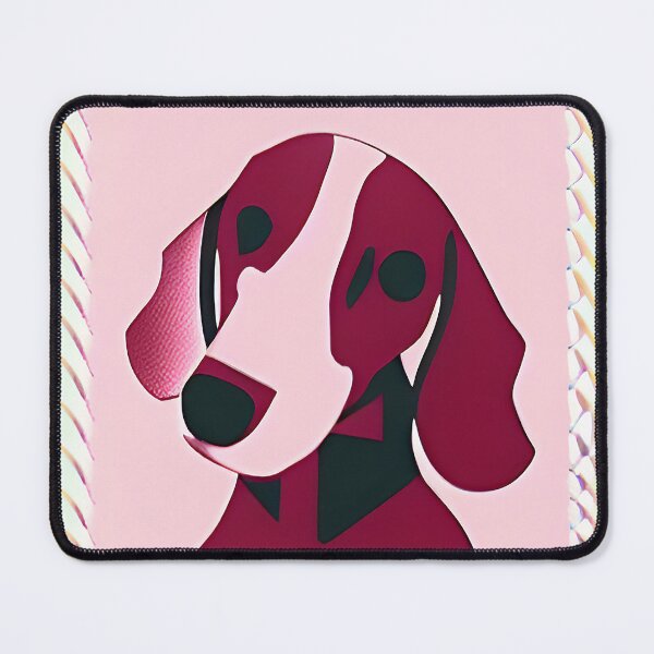 Item preview, Pink dachshund block stamp designed and sold by Jasmar0281.