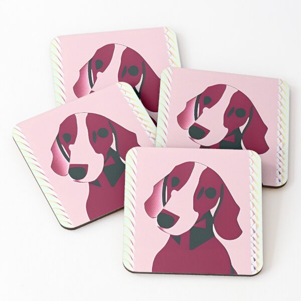 Item preview, Pink dachshund block stamp designed and sold by Jasmar0281.
