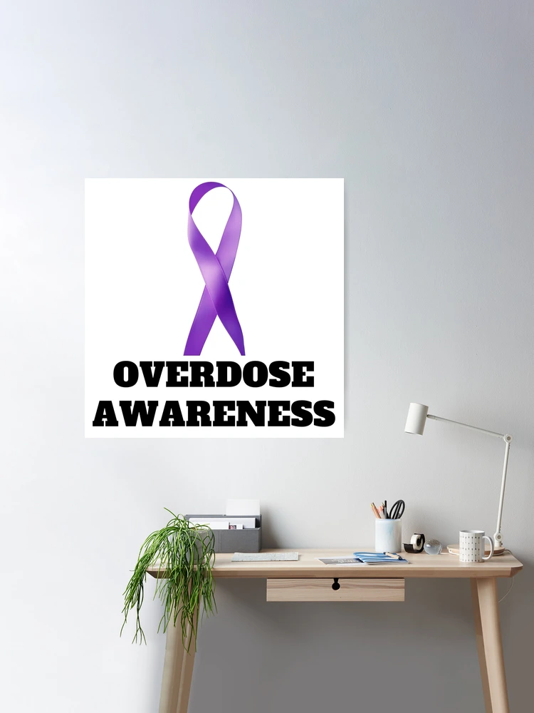 CURE Purple Ribbon Overdose Awareness Digital Art by Shannon