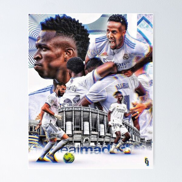Real Madrid - Framed Soccer Poster (The Star Players) (Size: 24 X 36)