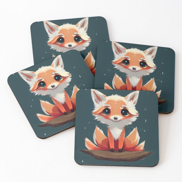 Item preview, Cute fluffy 4 tailed fox designed and sold by PeanutArtCorner.
