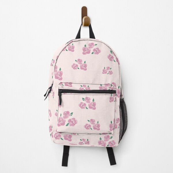 Item preview, Watercolor pink flower with leaves and pink background floral  designed and sold by DArtDByMariam.