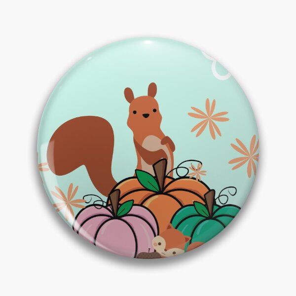 Item preview,  Cartoon Squirrels and Colorful Pumpkins designed and sold by LanaDevon.