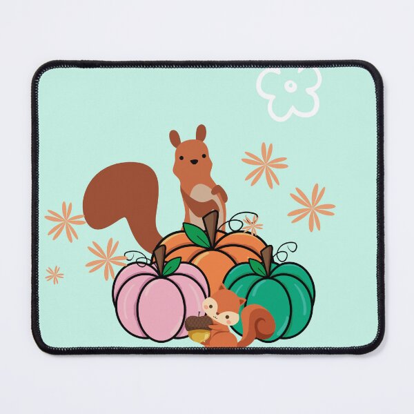 Item preview, Cartoon Squirrels and Colorful Pumpkins designed and sold by LanaDevon.