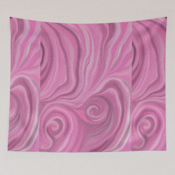 Item preview, Psychedelic Pink Fur Swirl Texture Digital Painting, Single and Repeating Pattern designed and sold by Nicolette Olivier.