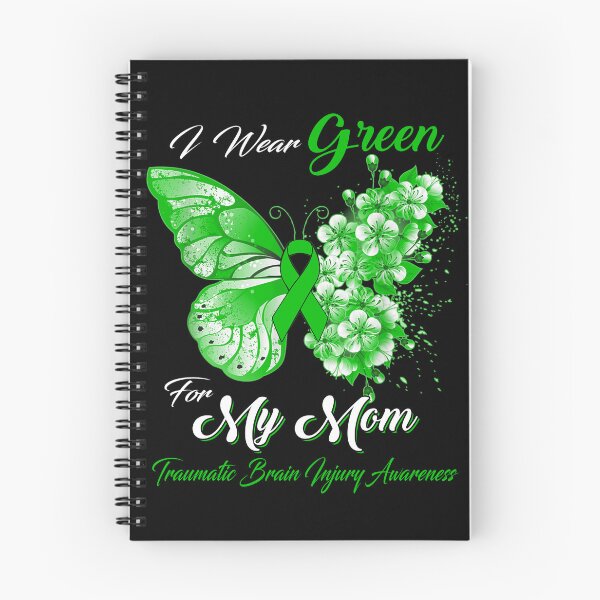 Item preview, I Wear Green For My Mom Traumatic Brain Injury Awareness Butterfly Ribbon Gifts designed and sold by Adropine.