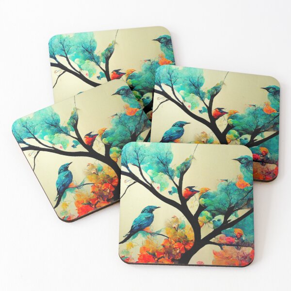 Item preview, Birds sitting on a branch of tree designed and sold by Tekumart.