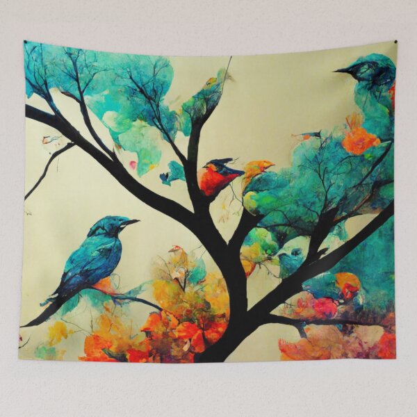 Item preview, Birds sitting on a branch of tree designed and sold by Tekumart.