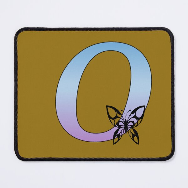 Item preview, Butterfly Silhouette on Monogram Zero Gradient Blue Purple designed and sold by AliCatOriginals.