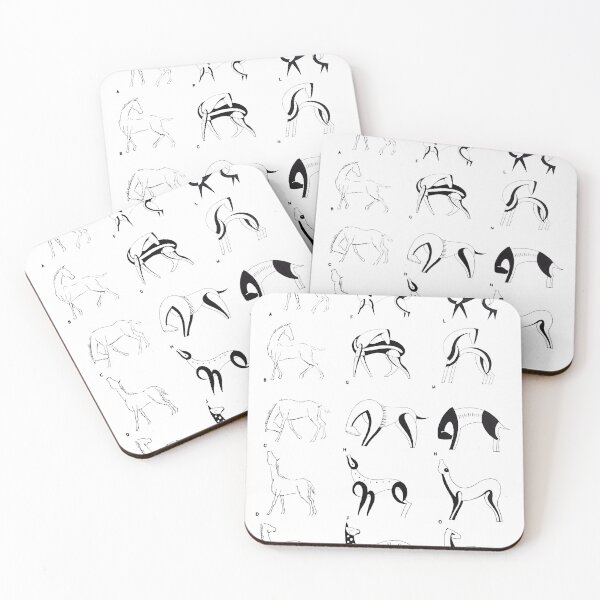 Item preview, Vintage Mid Century Horse Drawing Diagram designed and sold by Designs by Kool Kat.
