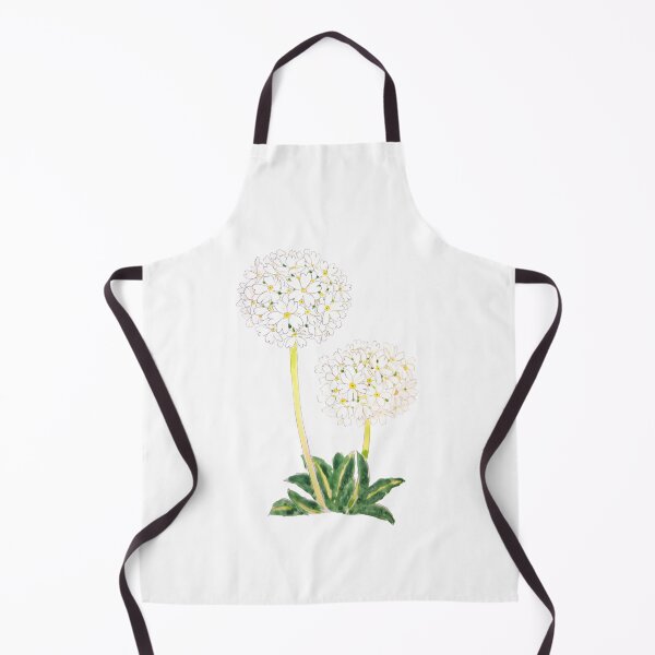 Item preview, hand painted white drumstick primrose  ink and watercolour  designed and sold by ColorandColor.