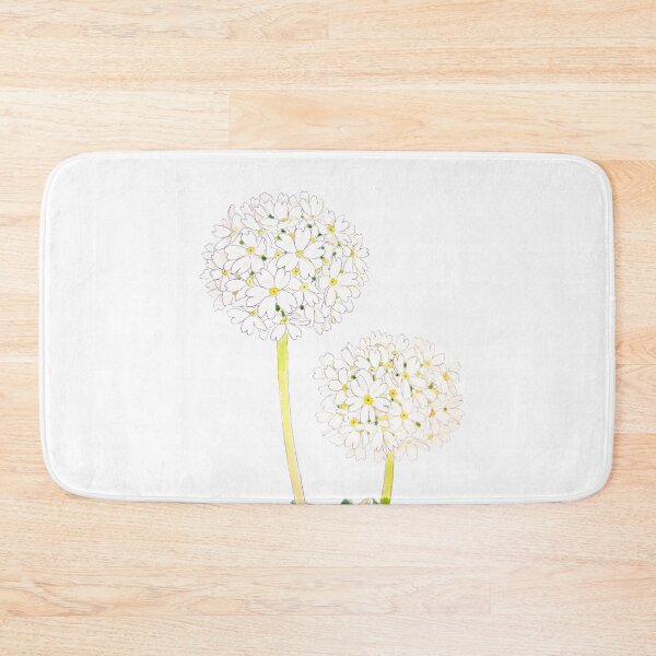 Item preview, hand painted white drumstick primrose  ink and watercolour  designed and sold by ColorandColor.