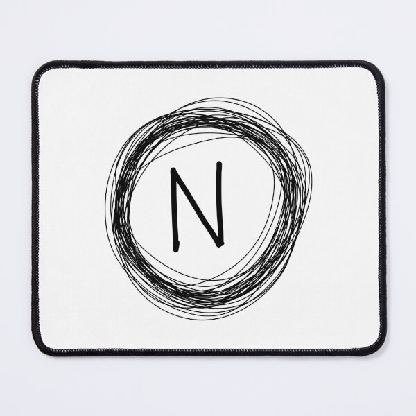 Item preview, Circle bordered N monogram designed and sold by Words-Artist.