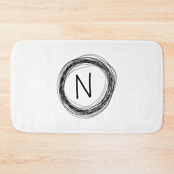 Item preview, Circle bordered N monogram designed and sold by Words-Artist.