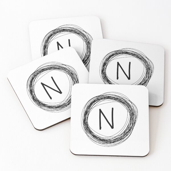 Item preview, Circle bordered N monogram designed and sold by Words-Artist.