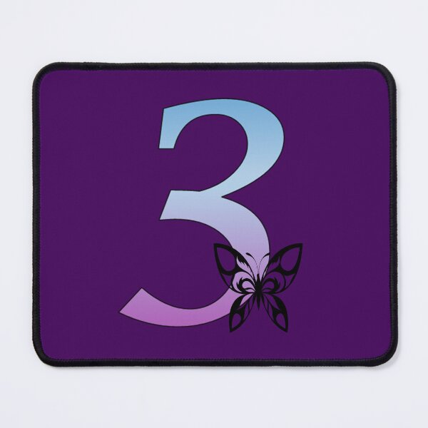 Item preview, Butterfly Silhouette on Monogram Three Gradient Blue Purple designed and sold by AliCatOriginals.
